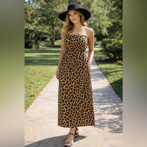 Absolutely Dresses & Skirts - Absolutely Strapless Animal Print Dress